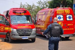 A vítima foi socorrida pelo Corpo de Bombeiros 