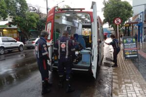 Idoso foi encaminhado para a Santa Casa