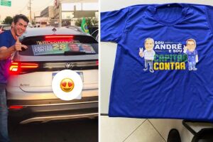 André Junior em adesivagem e camisa Puccinelli/Contar