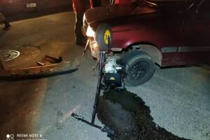 Patinete desgovernado atingiu o carro