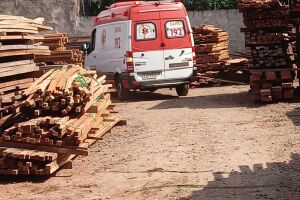 A vítima foi encaminhada para a Santa Casa