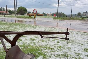 Granizo tomou conta da cidade