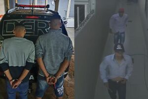 Ladrões foram flagrados por câmera de segurança