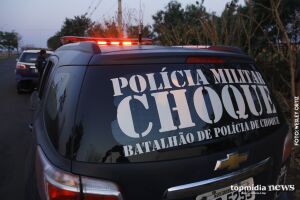 Batalhão de Choque da Polícia Militar esteve pelo local