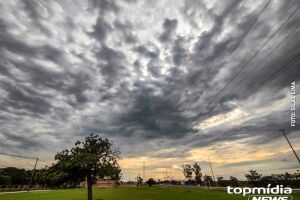 Domingo será nublado e de pancadas de chuva em MS