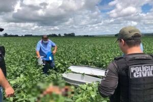 Corpo foi localizado em uma lavoura