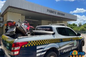 Adolescentes furtam motocicleta, sofrem acidente e são apreendidos em Coxim