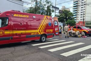 Acidente no cruzamento da Avenida Mato Grosso com a Rua Arthur Jorge