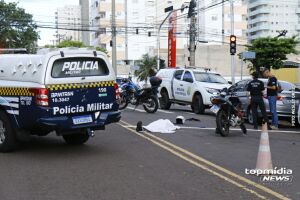 Motociclista morre ao ser atingido por caminhão no Jardim dos Estados