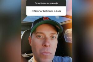André Valadão batizou Guilherme de Pádua, mas sugere 'afogar' Lula