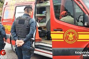 A mulher foi encaminhada para a Santa Casa