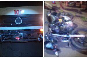 Motociclista tem perna esmagada em grave acidente na Gury Marques
