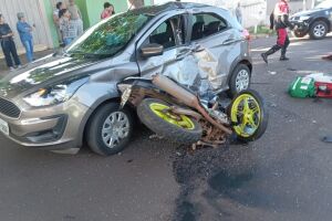 Moto ficou totalmente destruída