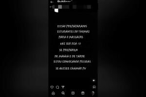 Ameaça foi postada no Tik Tok
