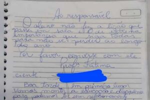 Professora é humilhada após mandar bilhete para pais de aluno em São Paulo