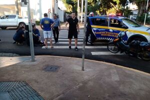 Acidente aconteceu no final da tarde e motociclista chegou a ser socorrida