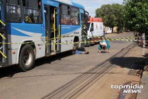 Condutor fugiu do local e deixou ciclista no solo 