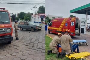 Acidente entre carros em Corumbá deixa homem ferido