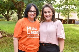 Damares foi recepcionada pela prefeita de Campo Grande nesta sexta-feira