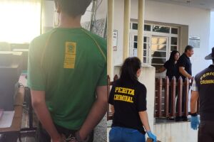 Perícia e Polícia Civil esteviram na escola