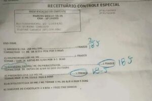 Receita tinha todos os remédios, mas último item chamou atenção da família