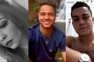 Karolina (esquerda) foi assassinada por Messias (meio), que também matou Luan (direita)