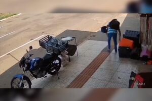 Momento em que a casinha &eacute; levada