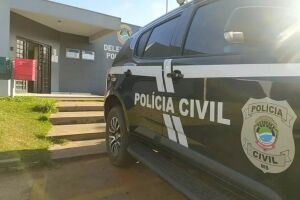 Fachada da Delegacia de Polícia Civil de Amambai que atua nas investigações do caso. 