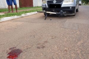 Ciclista saiu com ferimento na cabe&ccedil;a 