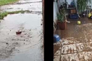 Chuva entra por tampas abertas de pontos de limpeza no São Conrado 
