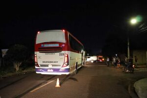 Ônibus que atingiu a criança