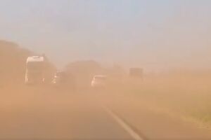 Tempestade de areia partia de Campo Grande com sentido a Sidrolândia