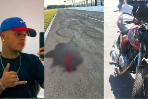 Nicholas morreu no acidente e a moto ficou bem destruída