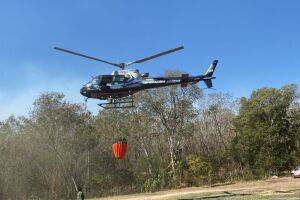 Helicópteros da CGPA auxiliam em áreas afetadas pelos incêndios no Pantanal