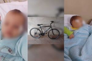 No aperto por doença do filho caçula, pai rifa bicicleta e pede ajuda