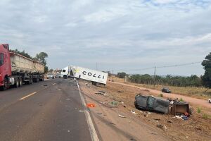 Colisão ocorreu no Km 731 da BR-163