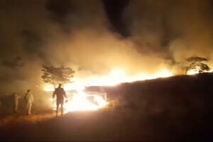 Incêndio devasta fazenda e nuvem de fumaça toma conta de Bataguassu (vídeo)