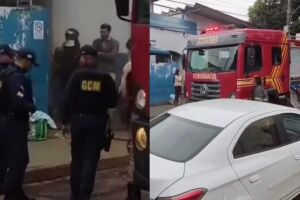 Bombeiros ajudaram a controlar o princípio de incêndio