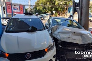 Apesar da cena impressionante, ninguém se feriu gravemente