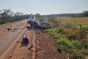 Acidente aconteceu na BR-267, em Rio Brilhante