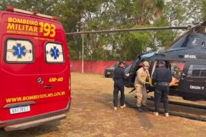 Vítima foi levada para atendimento médico