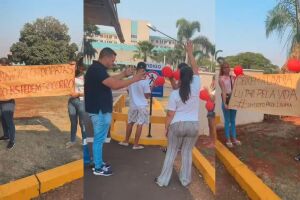 Protesto por vaga de UTI para bebê com cardiopatia congênita