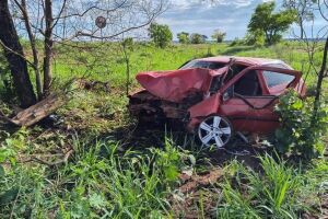 Motorista fica preso às ferragens após acidente na MS-395, em Bataguassu