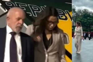 Lula, a esposa Janja e Soraya (direita)