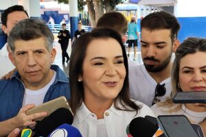 'Acredito que nós já estamos no segundo turno', diz Adriane após votar em Campo Grande (vídeo)