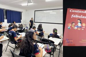 Projeto incentiva alunos em produção de livro de contos em escola de Campo Grande