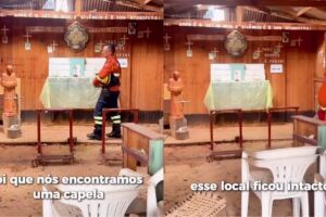 Capela fica intacta em meio às chamas e emociona bombeiros no Pantanal (vídeo)