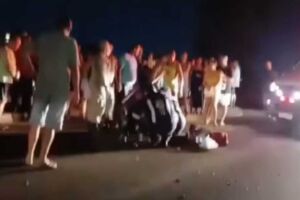 Motociclista bate em meio-fio e morre na UPA das Moreninhas (vídeo)