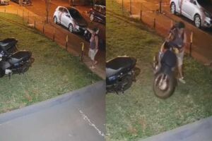 Mulher é flagrada furtando moto durante a madrugada em Dourados