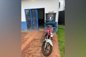 Moto furtada no domingo é encontrada por policiais em Sidrolândia